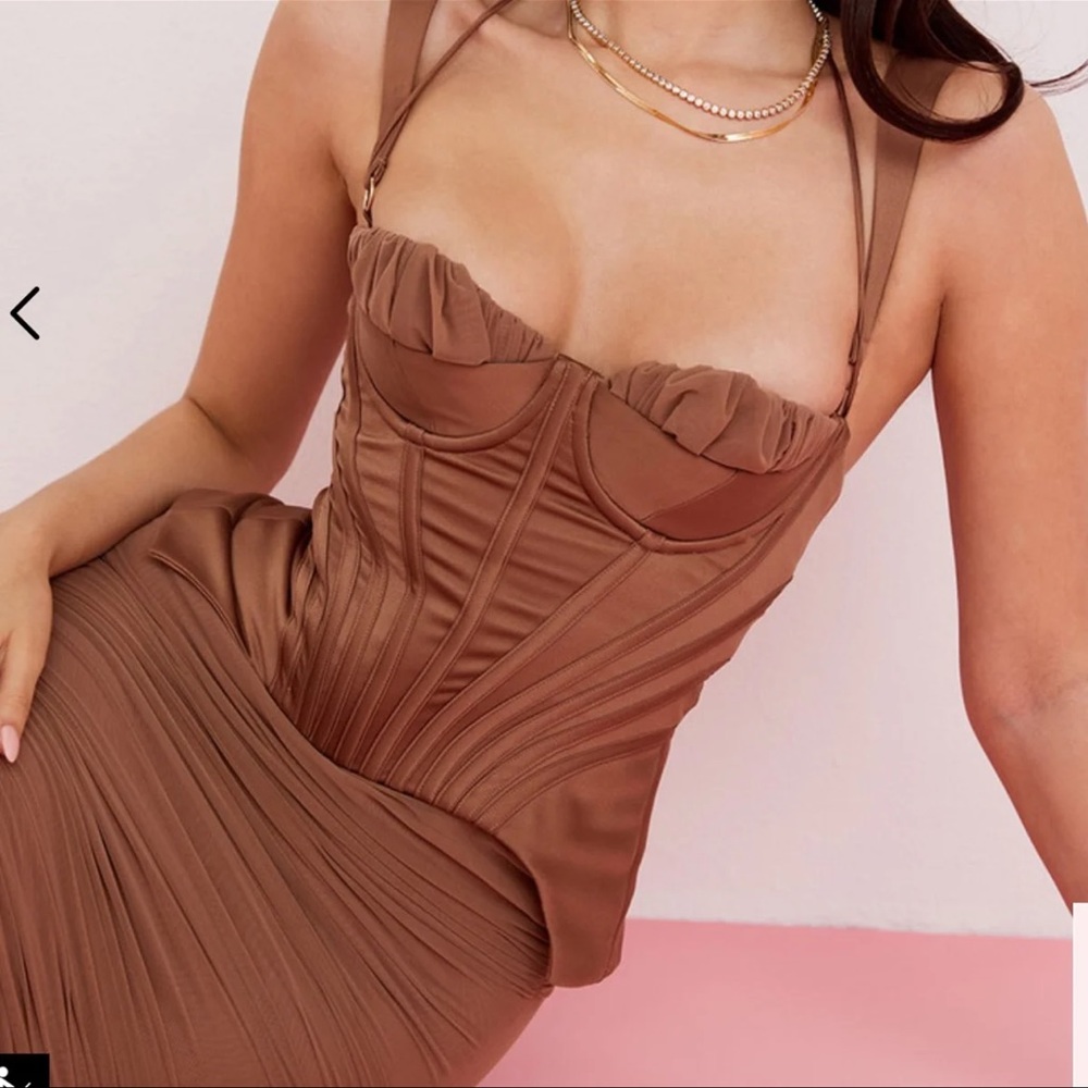 House of CB “Talya” Toffee Dress